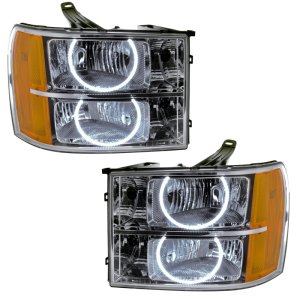 GMC Sierra Headlight Assembly - ORACLE Lighting - SMD Round Ring Design - White - `07-`13